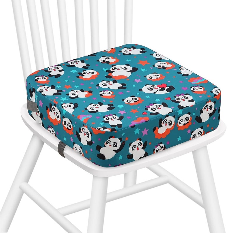 Zicac Portable Seat Cushion Washable with Non-Slip Bottom, Detachable Strong Support Cushion for Toddler Kids Baby Infant (Cyan Panda) - Image 1